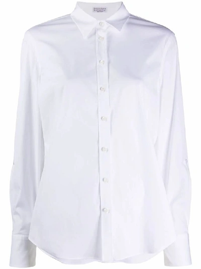 Shop Brunello Cucinelli Women's White Cotton Shirt