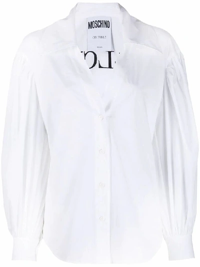 Shop Moschino Women's White Cotton Shirt