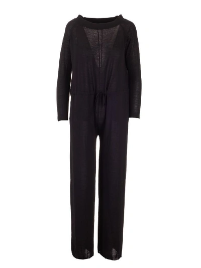 Shop Stella Mccartney Black Wool Jumpsuit