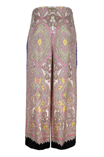 Shop Etro Multicolor Silk Pants