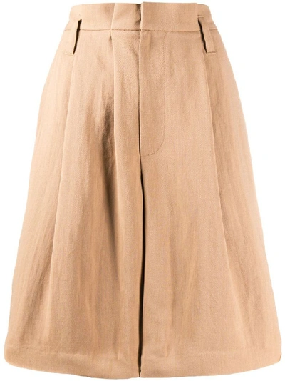 Shop Brunello Cucinelli Brown Viscose Shorts