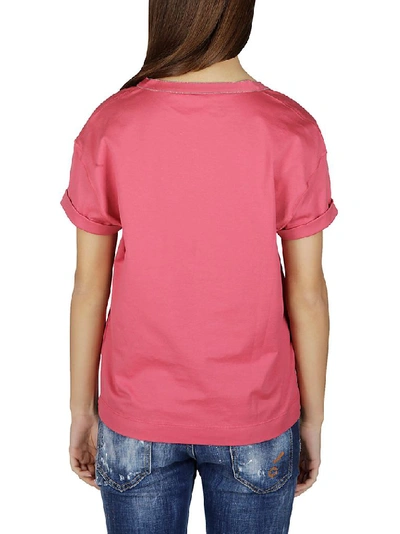 Shop Brunello Cucinelli Fuchsia Cotton T-shirt