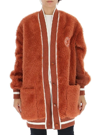Shop Off-white Women's Brown Polyester Cardigan