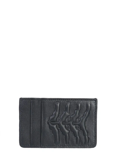 Shop Alexander Mcqueen Men's Black Leather Card Holder