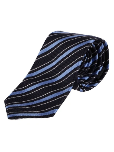 Shop Ermenegildo Zegna Blue Silk Tie