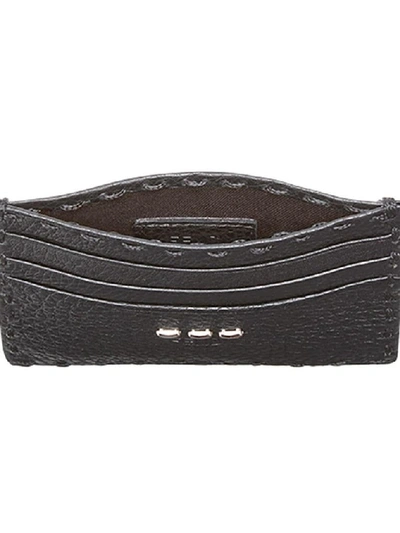 Shop Fendi Men's Black Leather Card Holder