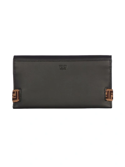 Shop Fendi Black Leather Wallet