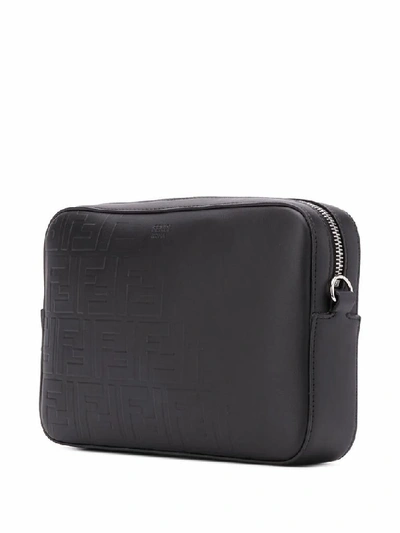 Shop Fendi Black Leather Messenger Bag