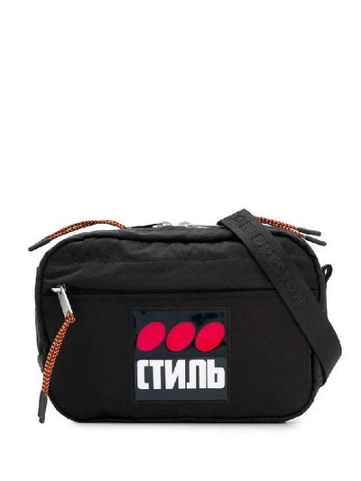 Shop Heron Preston Men's Black Polyester Messenger Bag