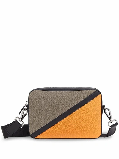 Shop Fendi Men's Orange Cotton Messenger Bag