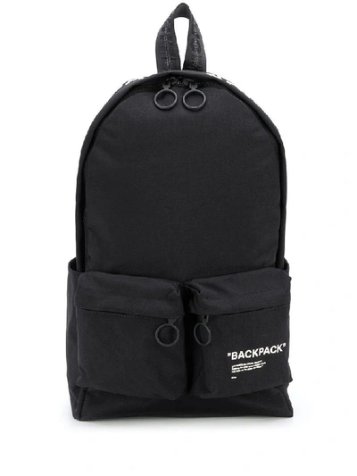 Shop Off-white Men's Black Synthetic Fibers Backpack