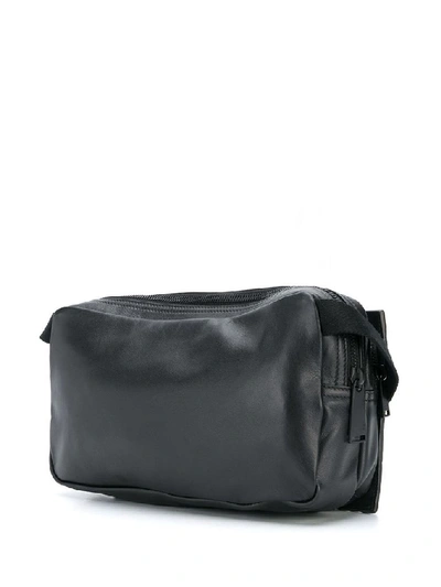Shop Bottega Veneta Men's Black Leather Belt Bag