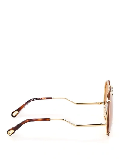 Shop Chloé Women's Multicolor Metal Sunglasses