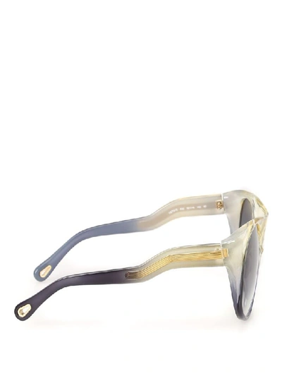 Shop Chloé Women's Yellow Metal Sunglasses