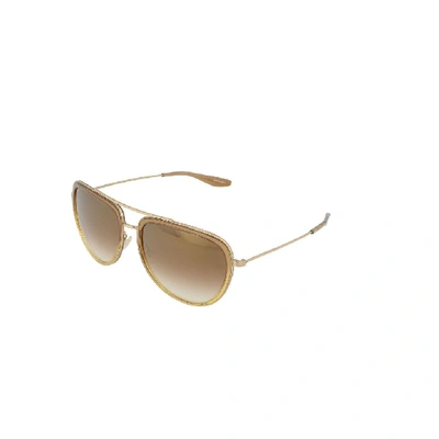 Shop Barton Perreira Women's Yellow Metal Sunglasses