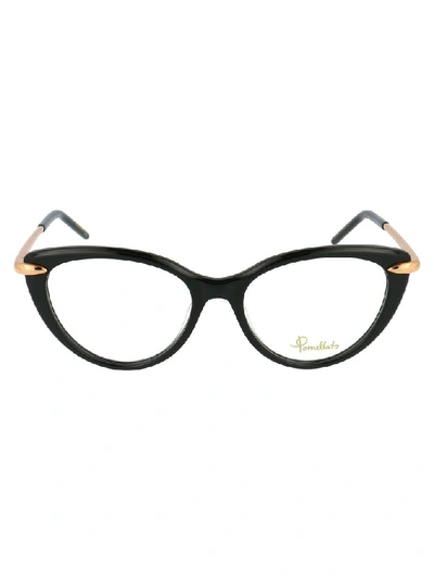 Shop Pomellato Women's Black Metal Glasses