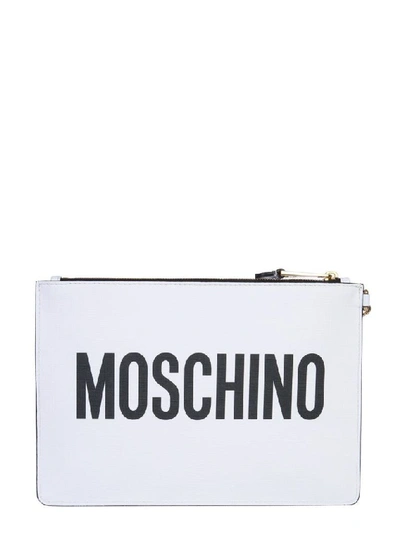 Shop Moschino Women's White Polyurethane Pouch
