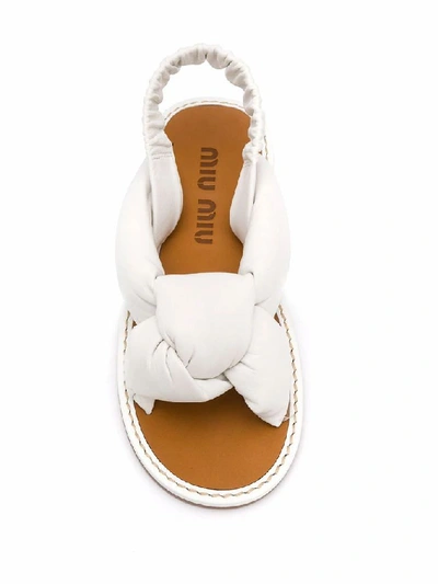 Shop Miu Miu Women's White Other Materials Sandals