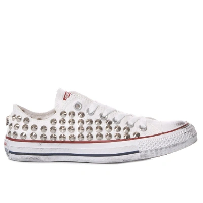 Shop Converse Women's White Fabric Sneakers