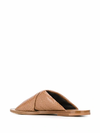 Shop Brunello Cucinelli Beige Leather Sandals