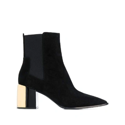 Shop Casadei Women's Black Suede Ankle Boots