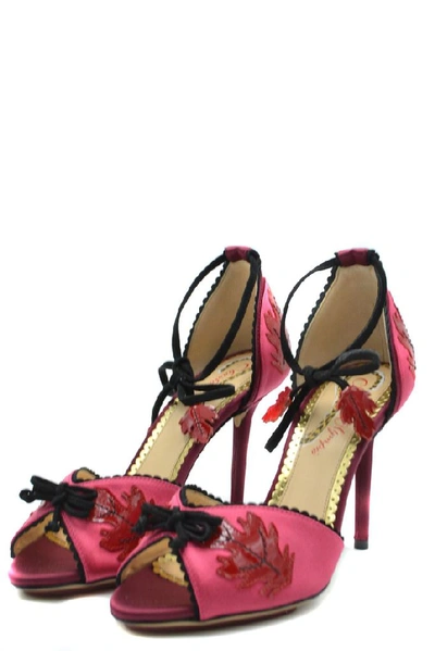 Shop Charlotte Olympia Women's Pink Leather Sandals