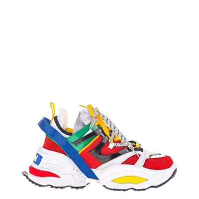 Shop Dsquared2 Multicolor Leather Sneakers