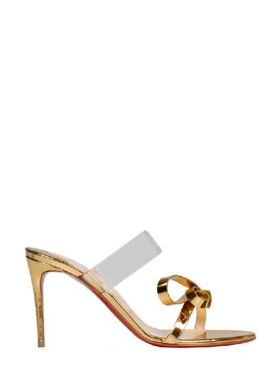 Shop Christian Louboutin Gold Sandals