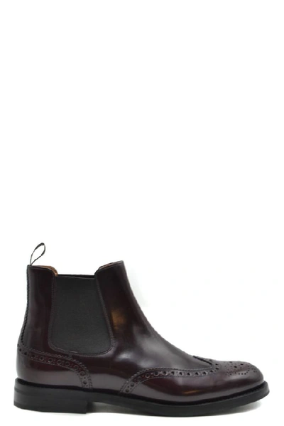 Shop Church's Women's Burgundy Leather Ankle Boots