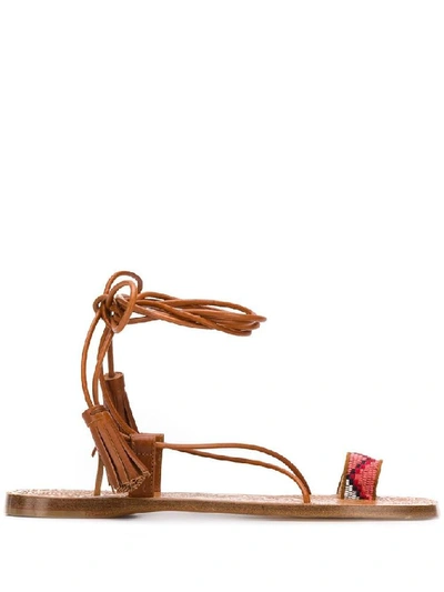 Shop Etro Women's Brown Leather Sandals