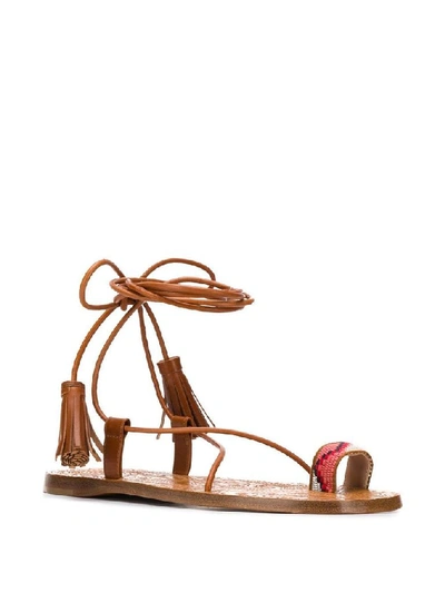 Shop Etro Women's Brown Leather Sandals