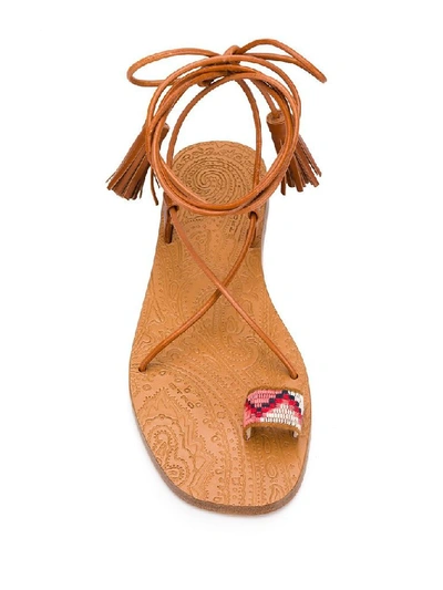 Shop Etro Women's Brown Leather Sandals
