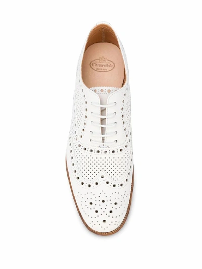 Shop Church's Women's White Leather Lace-up Shoes