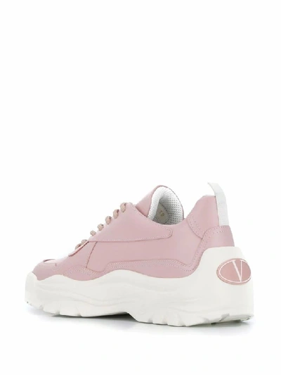 Shop Valentino Garavani Women's Pink Leather Sneakers