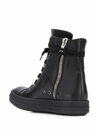 Shop Rick Owens Women's Black Leather Ankle Boots