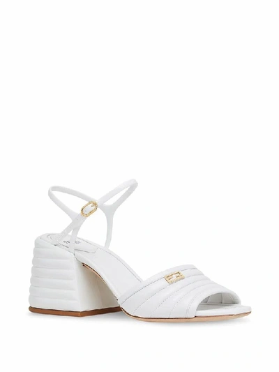 Shop Fendi White Sandals