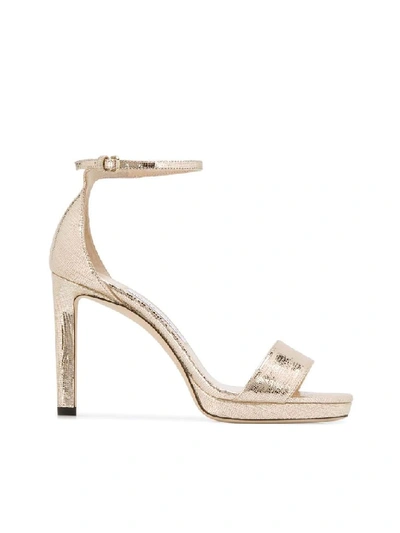 Shop Jimmy Choo Women's Gold Leather Sandals