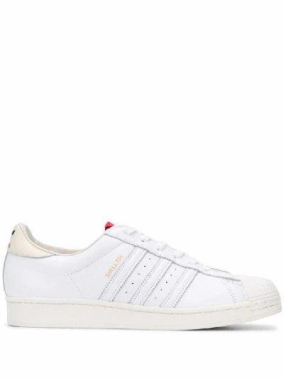 Shop Adidas Originals White Leather Sneakers