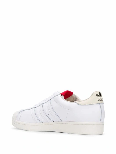 Shop Adidas Originals White Leather Sneakers