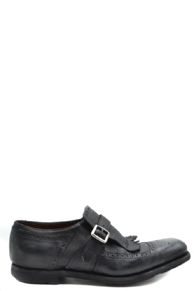 Shop Church's Men's Black Leather Monk Strap Shoes