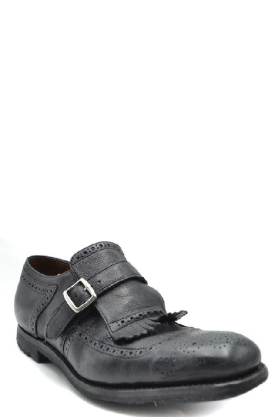 Shop Church's Men's Black Leather Monk Strap Shoes