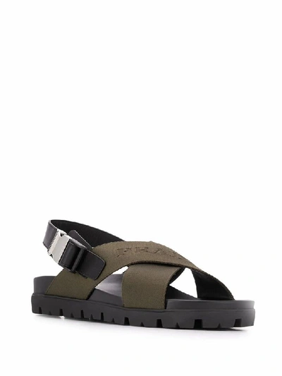 Shop Prada Green Sandals