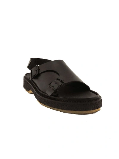 Shop Adieu Paris Men's Black Leather Sandals