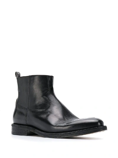 Shop Golden Goose Men's Black Leather Ankle Boots