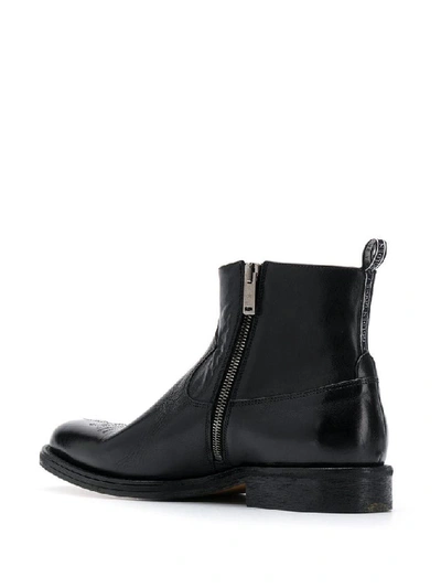 Shop Golden Goose Men's Black Leather Ankle Boots