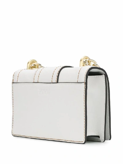 Shop Versace Jeans Women's White Leather Shoulder Bag