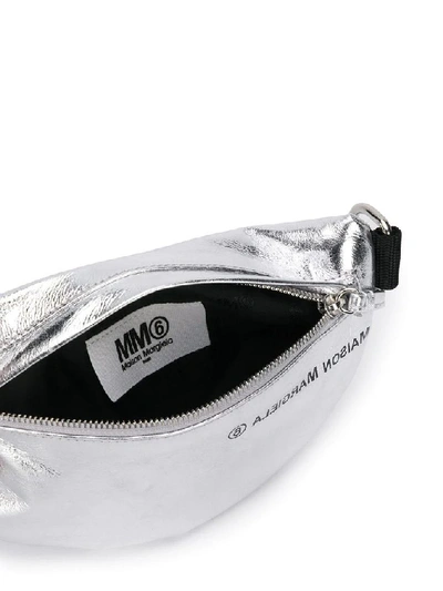 Shop Maison Margiela Silver Polyester Belt Bag