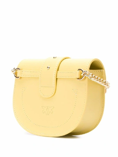 Shop Pinko Yellow Leather Belt Bag