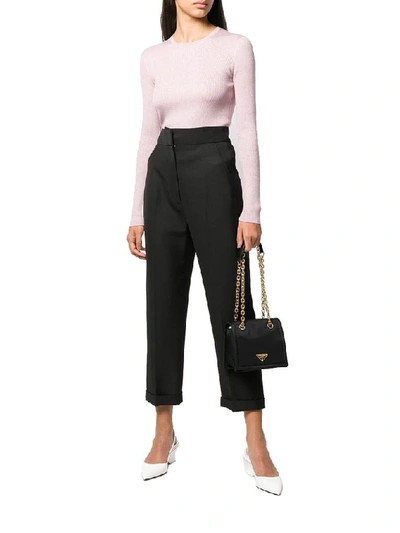 Shop Prada Black Polyester Shoulder Bag