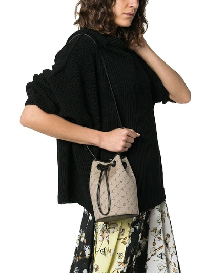 Shop Stella Mccartney Beige Fabric Shoulder Bag